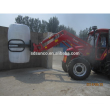 Front end loader with silage grab (bale grab)